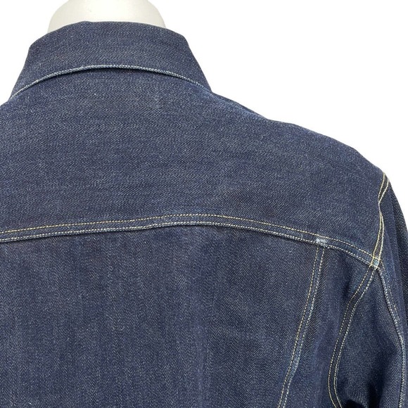 3x1 Oversized Trucker Denim Jacket 100% Cotton Pockets Classic Long Sleeve M - Picture 4 of 12